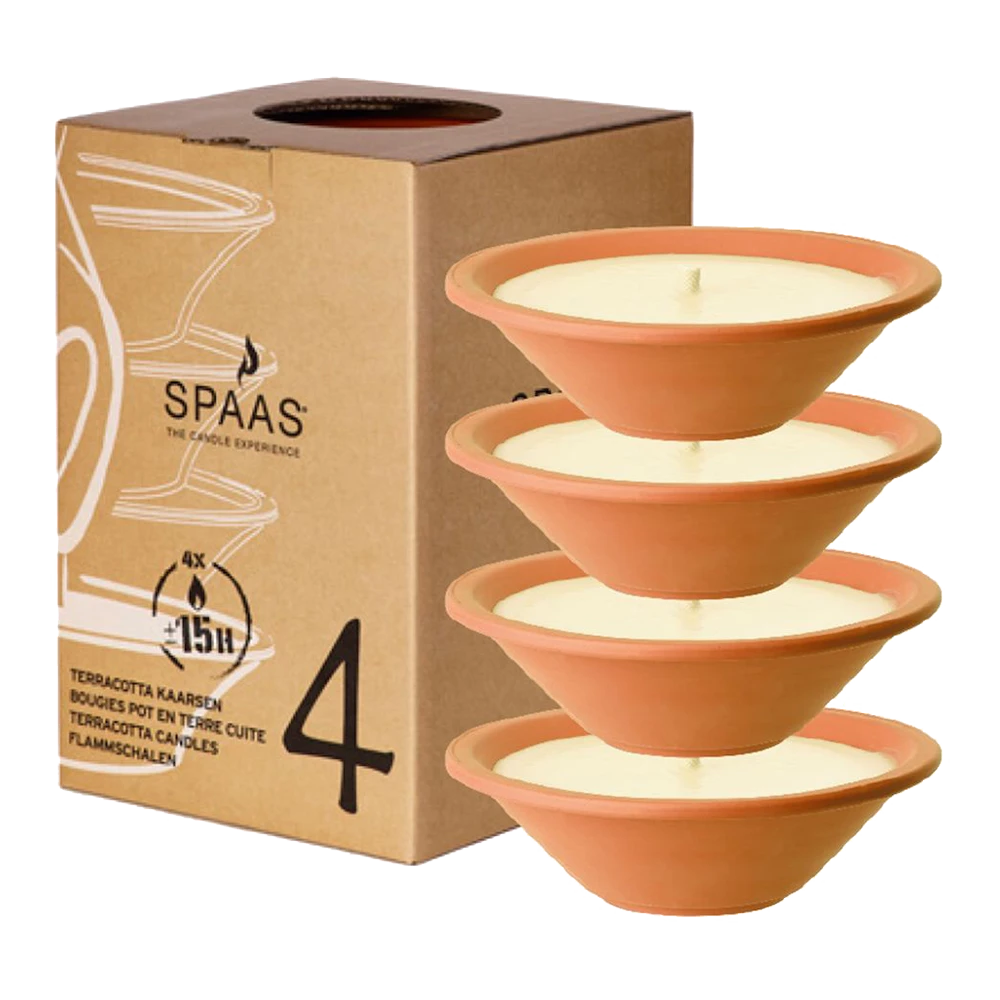 4x Ronde Vuurpot Large - Set Van 4 - Oranje Terracotta - SPAAS 3 4x Ronde Vuurpot Large - Set Van 4 - Oranje Terracotta - SPAAS