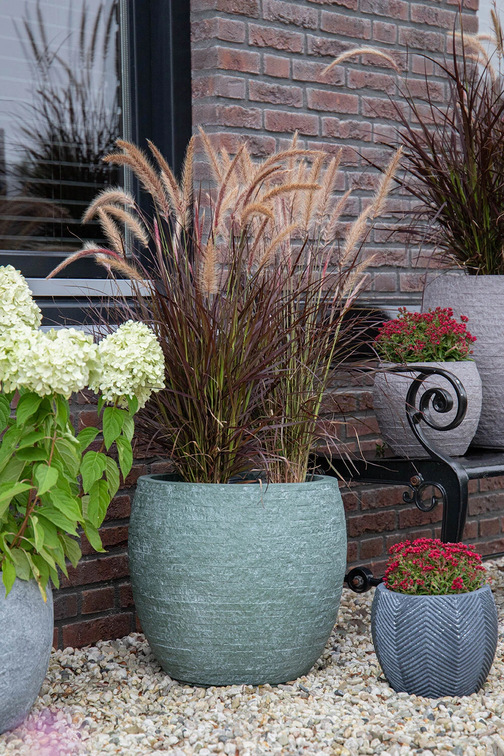 Bloempot Arizona Bullet Cypress Wash - D32 X H28.5cm - Groen 5 Bloempot Arizona Bullet Cypress Wash - D32 X H28.5cm - Groen - Afbeelding 3