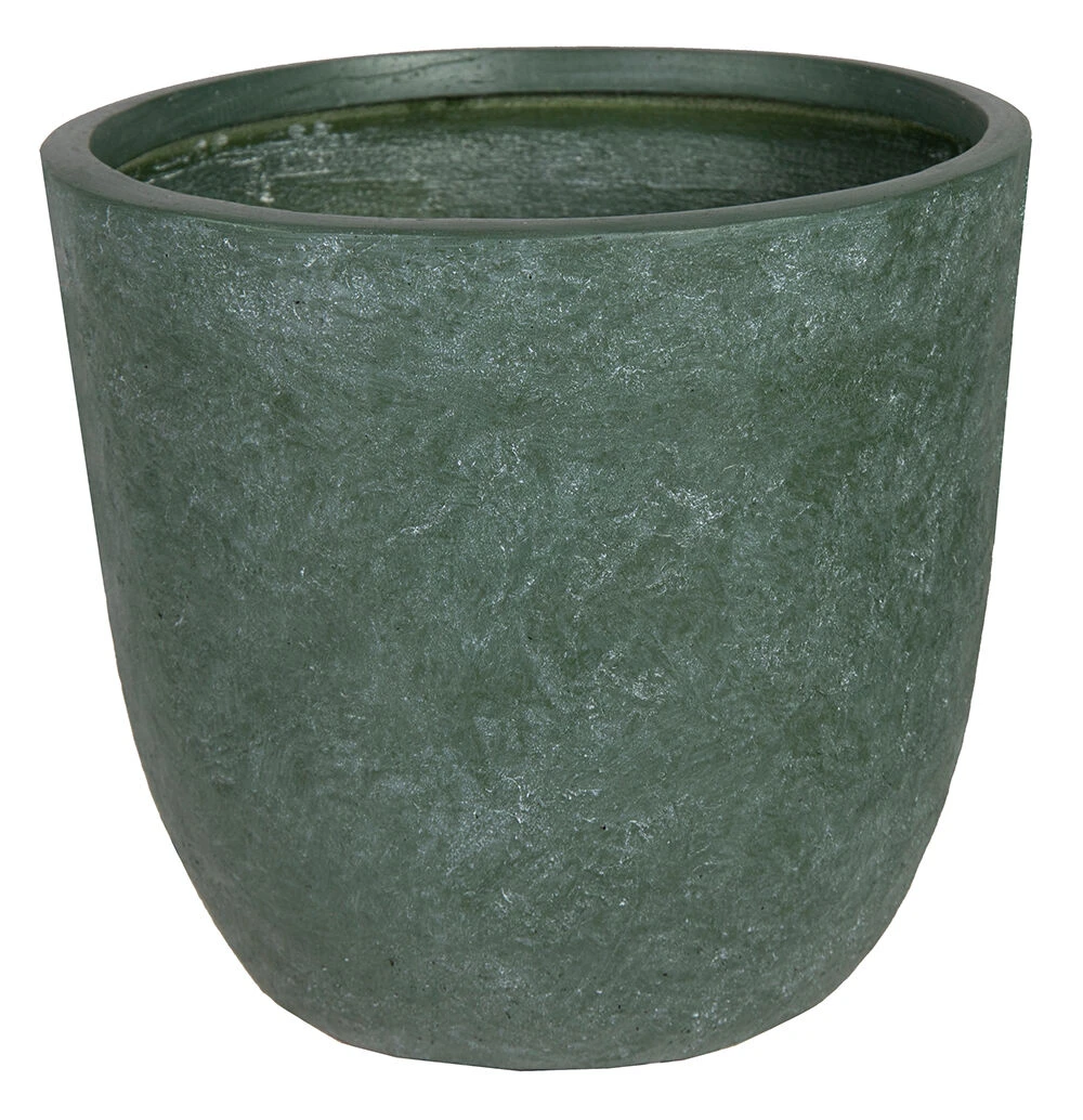 Bloempot Arizona Egg Cypress Wash - D25 X H25cm - Groen 3 Bloempot Arizona Egg Cypress Wash - D25 X H25cm - Groen