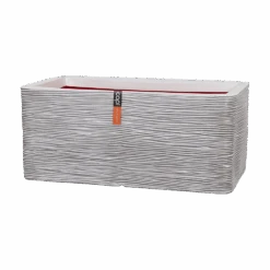 Capi Plantenbak Rechthoek Nature Rib NL - L73 X B39 X H32cm - Ivoor