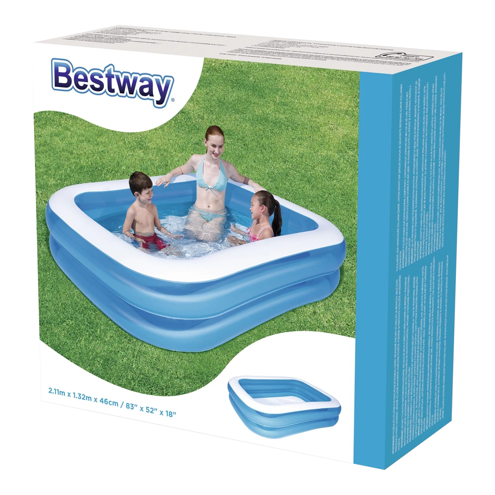 Bestway Opblaasbaar Zwembad - Familie - 211x132x46cm 5 Bestway Opblaasbaar Zwembad - Familie - 211x132x46cm - Afbeelding 3