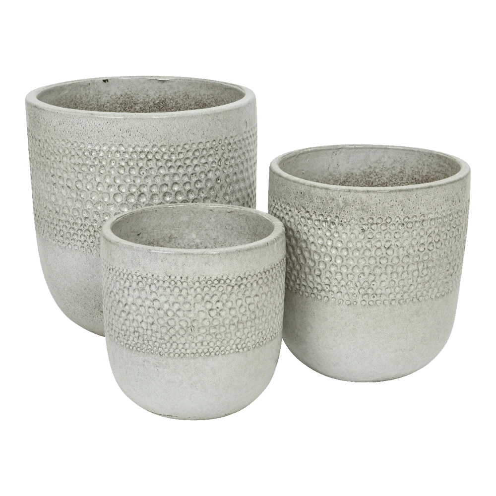 Bloempot Collin - D48 X H50cm - Wit 4 Bloempot Collin - D48 X H50cm - Wit - Afbeelding 2