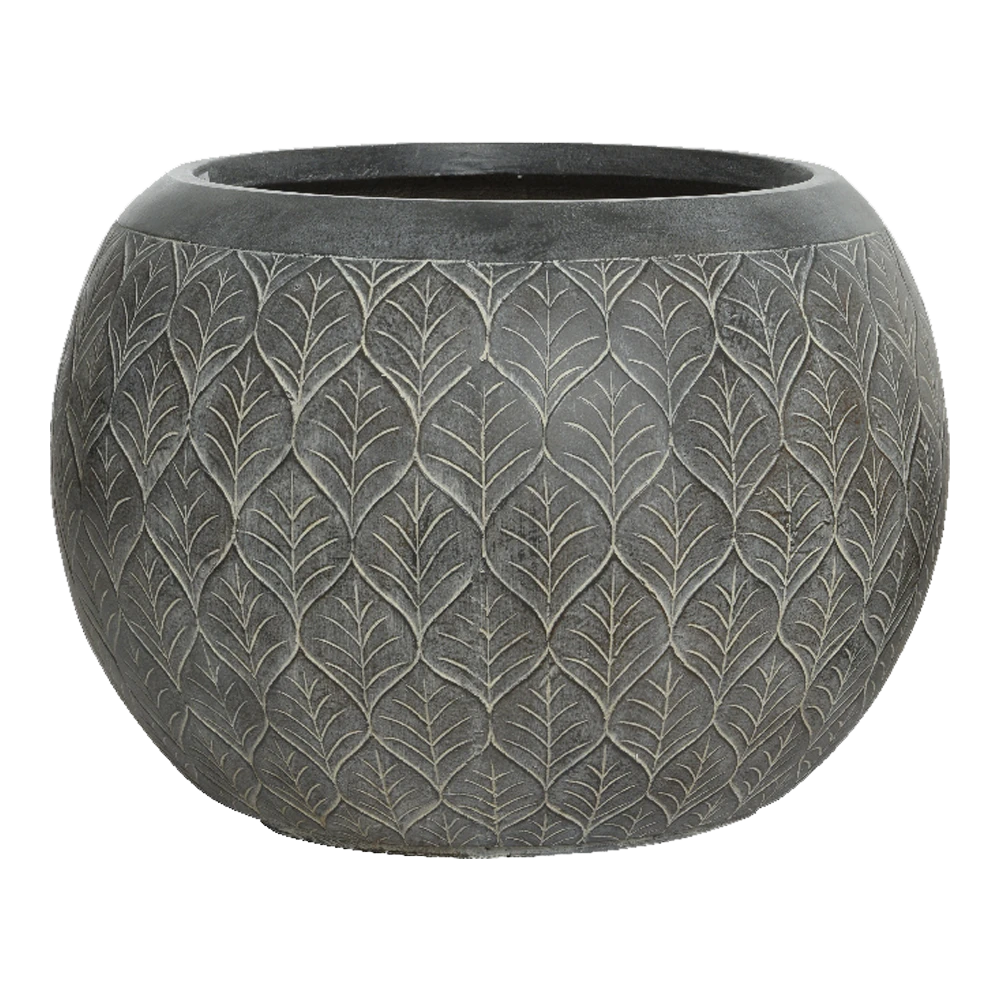 Bloempot Ella - D36 X H27,5cm - Grijs 3 Bloempot Ella - D36 X H27,5cm - Grijs