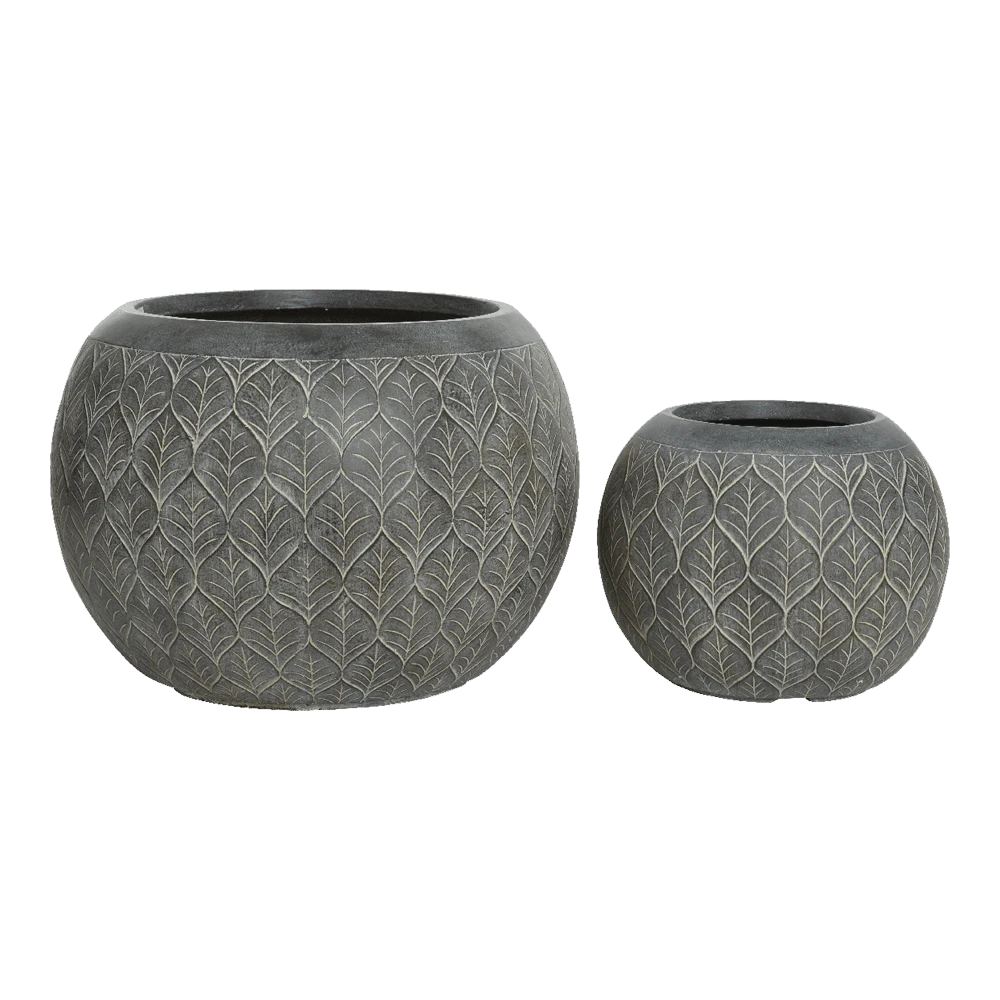 Bloempot Ella - D36 X H27,5cm - Grijs 4 Bloempot Ella - D36 X H27,5cm - Grijs - Afbeelding 2