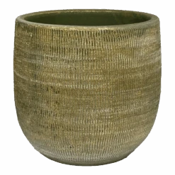 Bloempot Miami - D23 X H21cm - Groen Cement