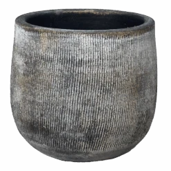 Bloempot Miami - D23 X H21cm - Zwart Cement