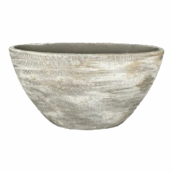 Bloempot Miami Ovaal - L41 X D19 X H22cm - Grijs