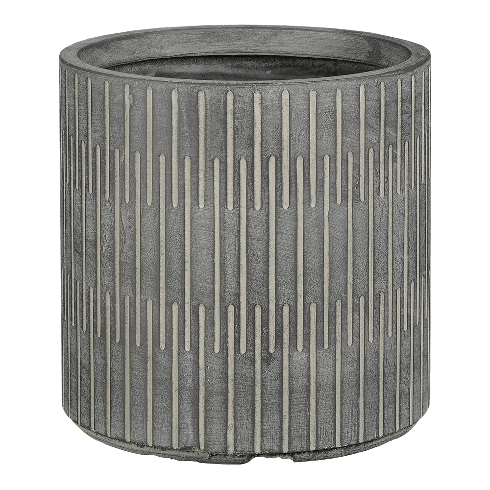 Bloempot Oslo - D31 X H30,5cm - Zwart-grijs 3 Bloempot Oslo - D31 X H30,5cm - Zwart-grijs