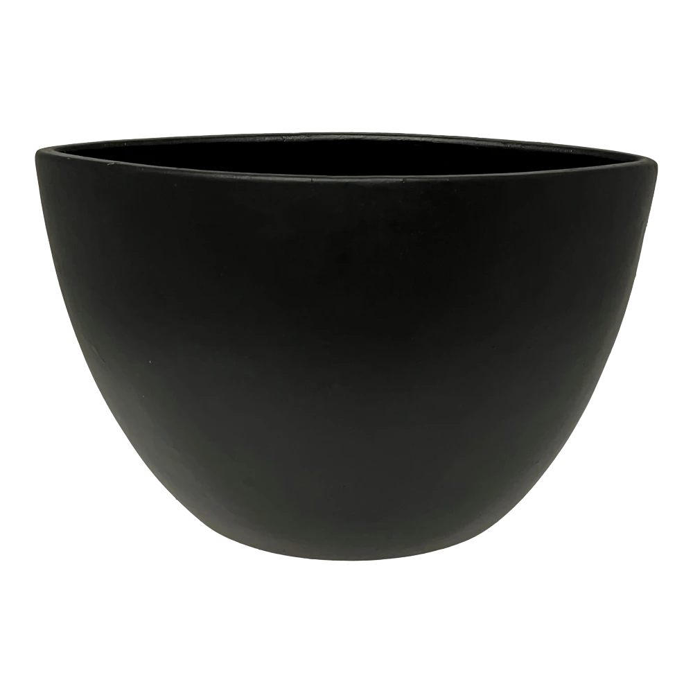 Bloempot Petra Ovaal - L33 X B17 X H24cm - Mat Zwart 3 Bloempot Petra Ovaal - L33 X B17 X H24cm - Mat Zwart