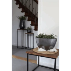 Bloempot Petra - D39 X H35cm - Platinum -Tuinbenodigdheden bloempot petra platinum bloempot 3