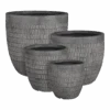 Bloempot Tallinn - D44,5 X H44cm - Zwart-grijs -Tuinbenodigdheden bloempot tallinn zwart grijs bloempot 1