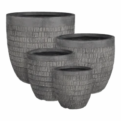Bloempot Tallinn - D44,5 X H44cm - Zwart-grijs