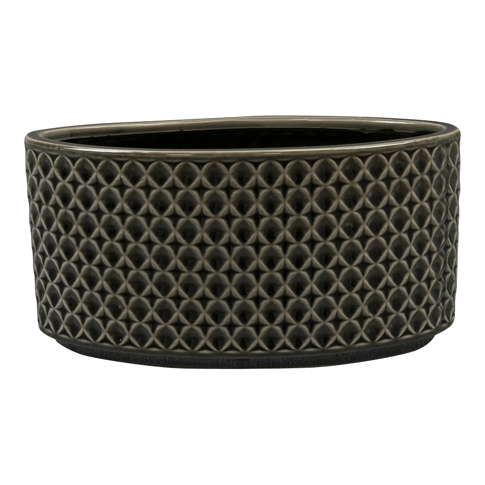 Bloempot Thies Ovaal - L26 X B12 X H13cm - Shiny Purple