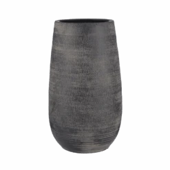 Bloempot Victor Hoog - H50 X D29cm - Donker Bruin