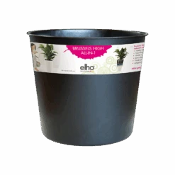 Plantencontainer Elho Brussels Diamond Hoog 32cm - Living Black