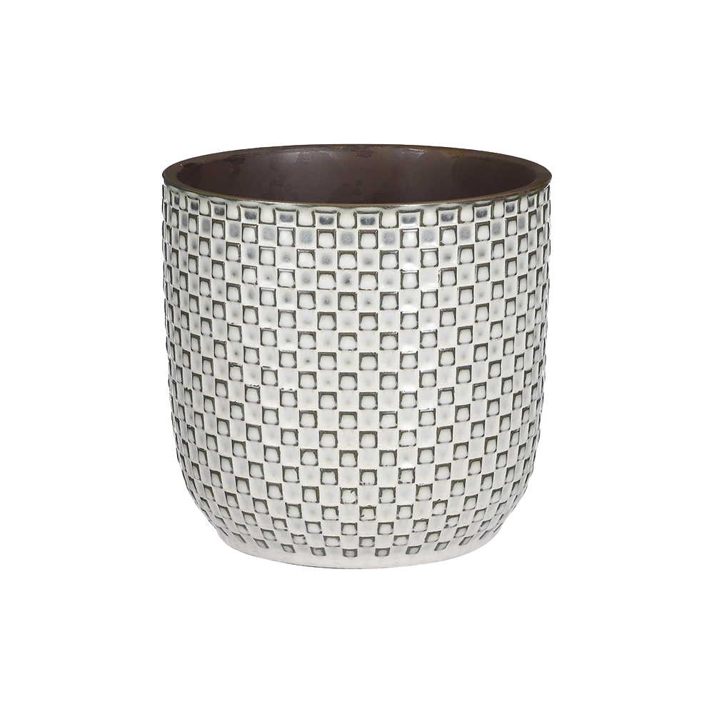 Bloempot Daan - D19 X H17.5cm - Wit 3 Bloempot Daan - D19 X H17.5cm - Wit