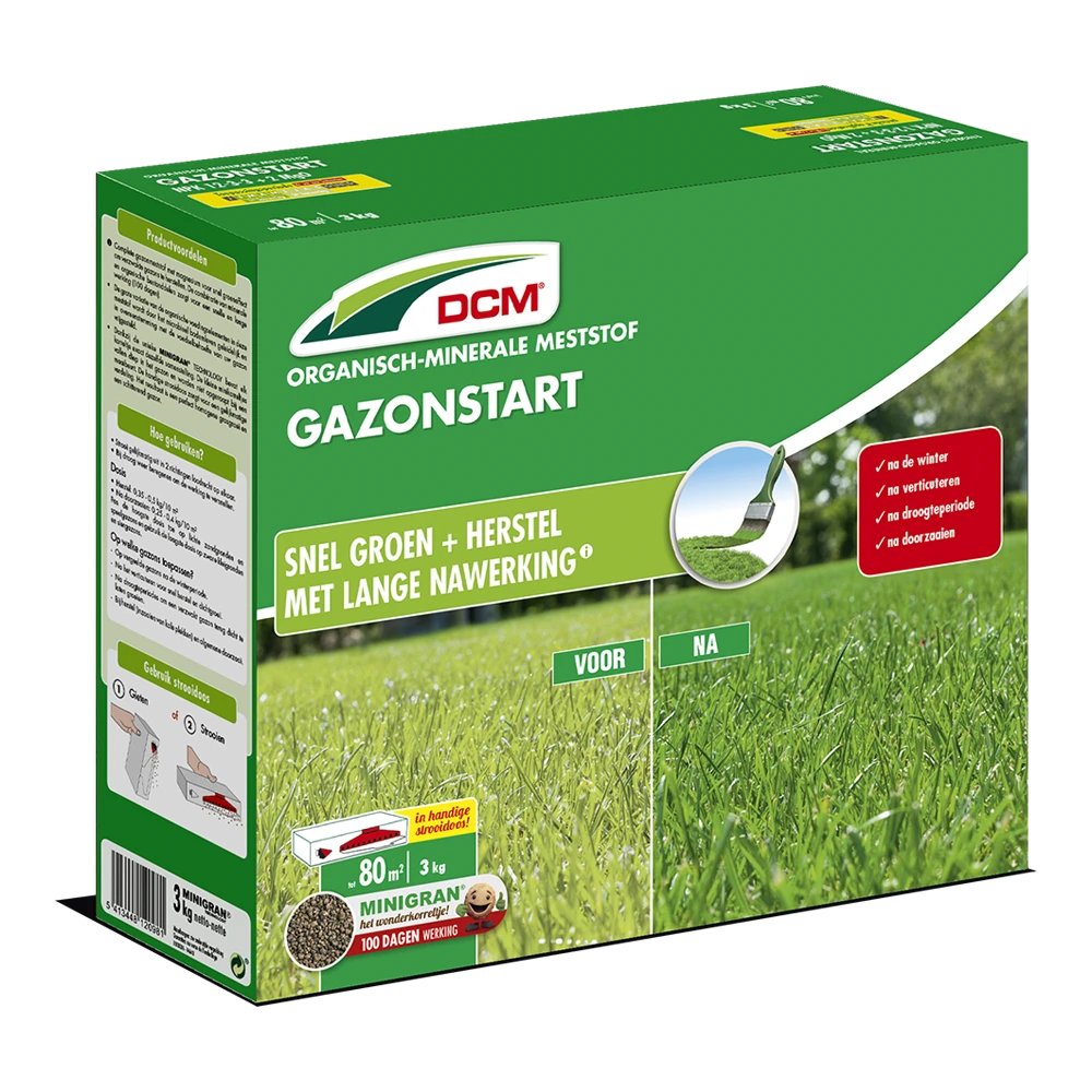 DCM Meststof Gazonstart - 3kg - Gazonmeststof 3 DCM Meststof Gazonstart - 3kg - Gazonmeststof