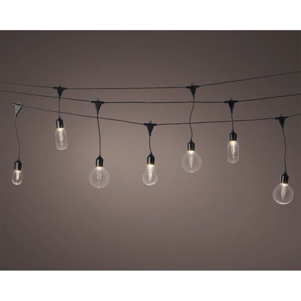 Lumineo Feestverlichting Lichtsnoer - Classic Vorm - 950cm - 20 LEDS - Klassiek Warm 4 Lumineo Feestverlichting Lichtsnoer - Classic Vorm - 950cm - 20 LEDS - Klassiek Warm - Afbeelding 2