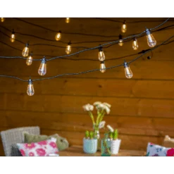 Lumineo Feestverlichting Lichtsnoer - Peervorm - 950cm - 20 LEDS - Warm Wit -Tuinbenodigdheden feestverlichting lichtsnoer peervorm 950cm 20 leds warm wit netstroom 4 3