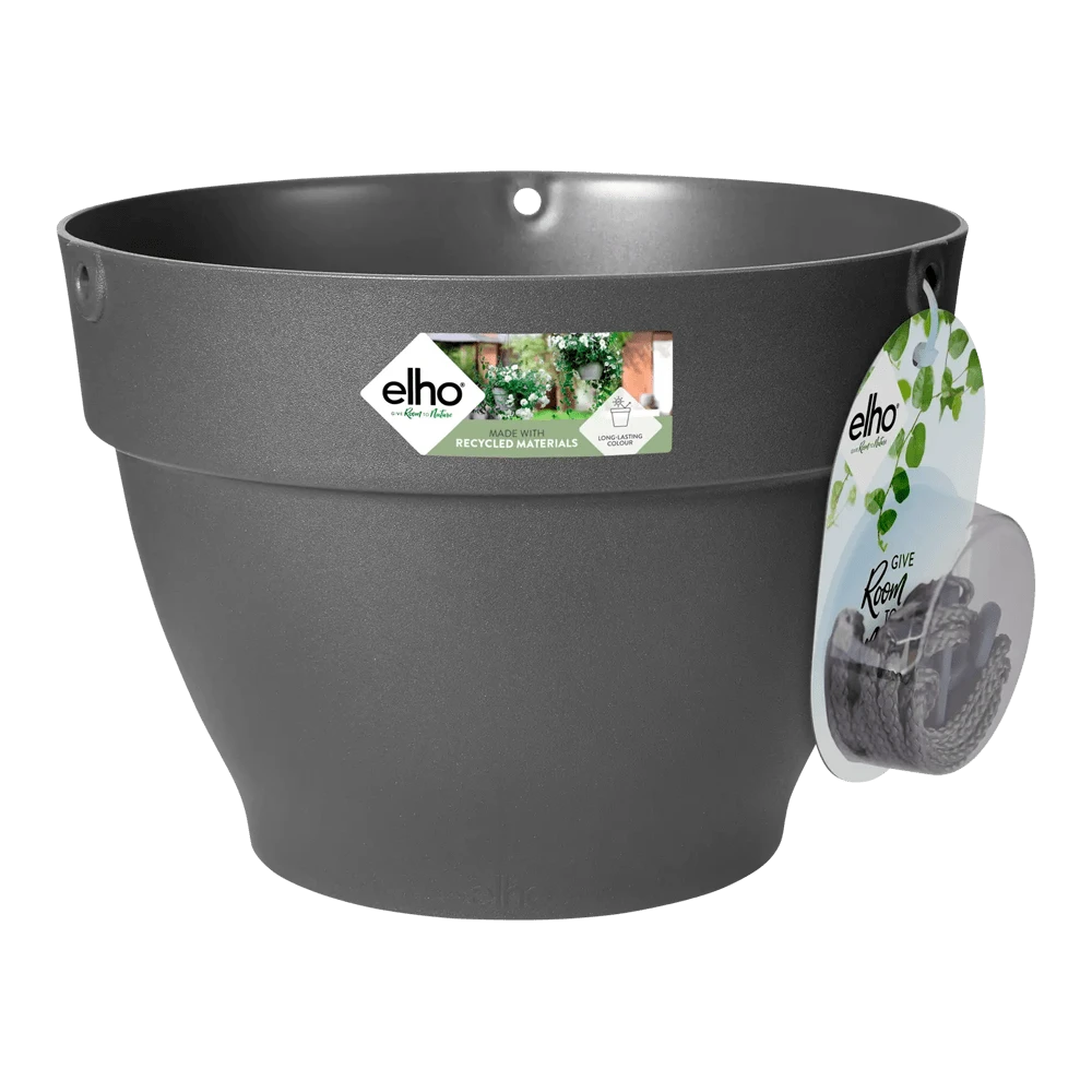 Elho Hangschaal Vibia Campana 26cm - Antraciet 4 Elho Hangschaal Vibia Campana 26cm - Antraciet - Afbeelding 2