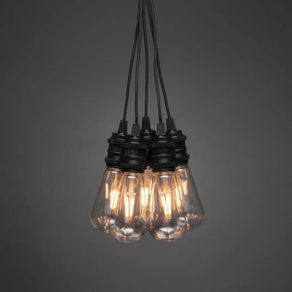 Lichtsnoer Feestverlichting Edison LED Koppelbaar + Dimbaar - Startset - 10m - 10 LED's - Konstsmide