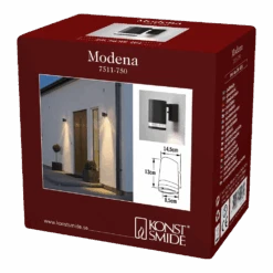 Konstsmide Modena 230V Wandlamp Triade Neerwaarts Single Strip 13.5cm, GU10, Max 35W -Tuinbenodigdheden modena 230v wandlamp triade neerwaarts single strip 135cm gu10 max 35w netstroom 4