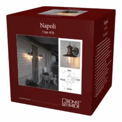 Konstsmide Napoli 230V Wandlamp Neerwaarts 30.5cm E27, Max 60W -Tuinbenodigdheden napoli 230v wandlamp neerwaarts 305cm e27 max 60w netstroom 3