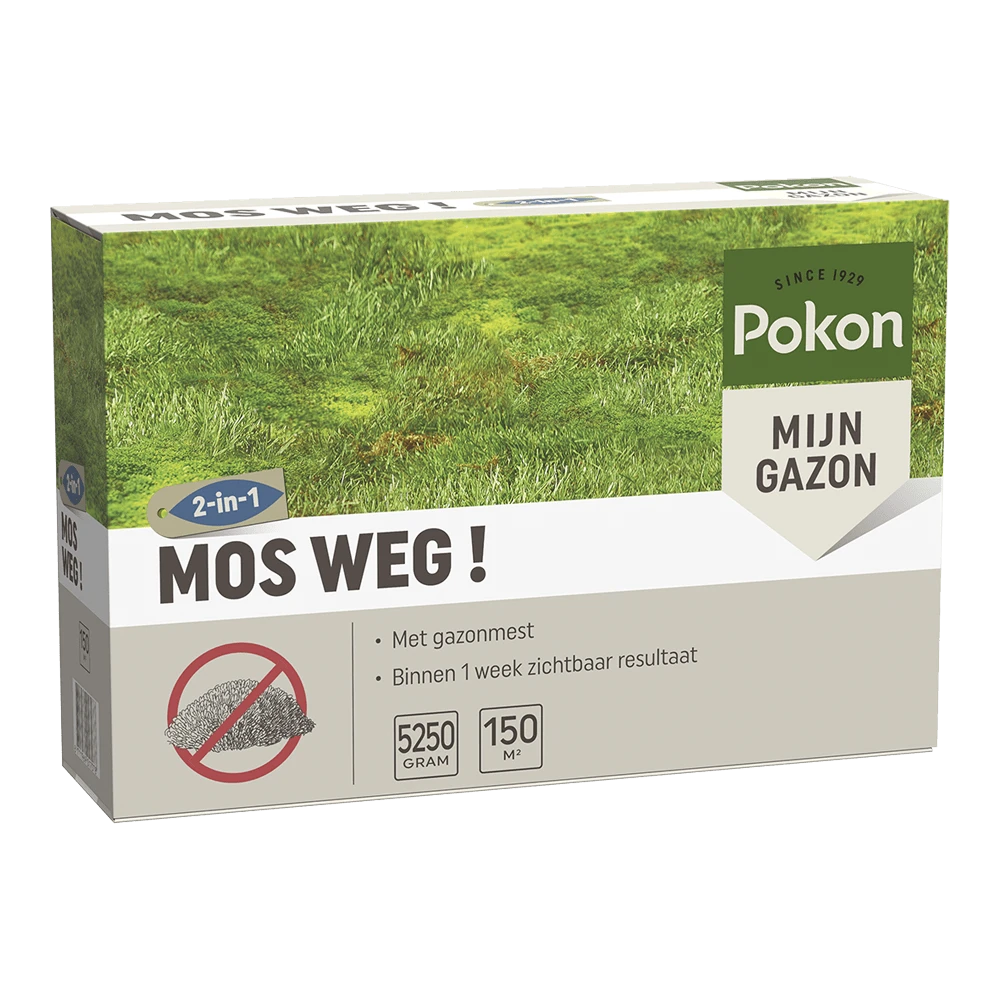 Pokon Mos Weg! 5,25kg Voor 150mu00b2 - Onkruid En Aanslag 3 Pokon Mos Weg! 5,25kg Voor 150mu00b2 - Onkruid En Aanslag