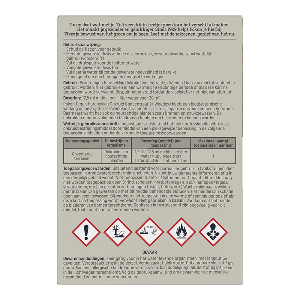 Pokon Tegen Hardnekkig Onkruid Concentraat Weedex 100ml - Onkruid En Aanslag 4 Pokon Tegen Hardnekkig Onkruid Concentraat Weedex 100ml - Onkruid En Aanslag - Afbeelding 2