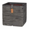 Capi Plantenbak Vierkant Nature Rib NL - L30 X B30 X H30cm - Antraciet -Tuinbenodigdheden pot vierkant rib nl 30x30x30 antraciet plantenbak 1 5