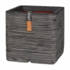 Capi Plantenbak Vierkant Nature Rib NL - L40 X B40 X H40cm - Antraciet -Tuinbenodigdheden pot vierkant rib nl 40x40x40 antraciet plantenbak 1 5
