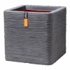 Capi Plantenbak Vierkant Nature Rib NL - L30 X B30 X H30cm - Donkergrijs -Tuinbenodigdheden pot vierkant rib nl donkergrijs plantenbak 1 5 1