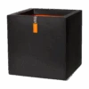 Capi Plantenbak Vierkant Urban Smooth NL - L40 X B40 X H40cm - Zwart -Tuinbenodigdheden pot vierkant smooth nl 40x40x40 zwart plantenbak 1 4