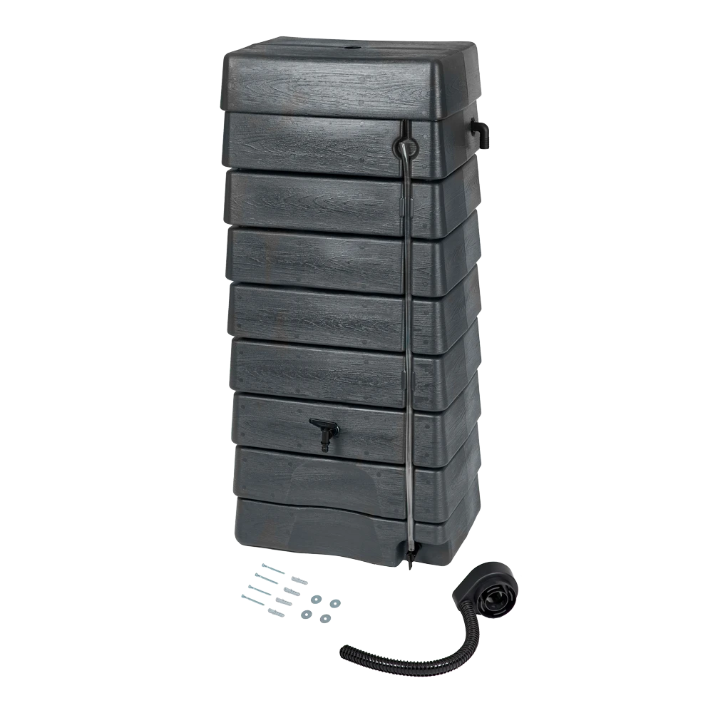 Regentank 276L Kunststof - Antraciet - H135x60x40cm - Nature 3 Regentank 276L Kunststof - Antraciet - H135x60x40cm - Nature