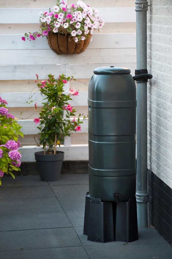 Regenton 100L Kunststof 'slimline' - Groen H96x36x32cm - Nature 5 Regenton 100L Kunststof 'slimline' - Groen H96x36x32cm - Nature - Afbeelding 3