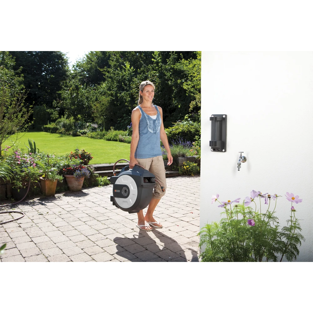 Roll-up Auto Met Broes - 35m - Wit - Gardena 4 Roll-up Auto Met Broes - 35m - Wit - Gardena - Afbeelding 2