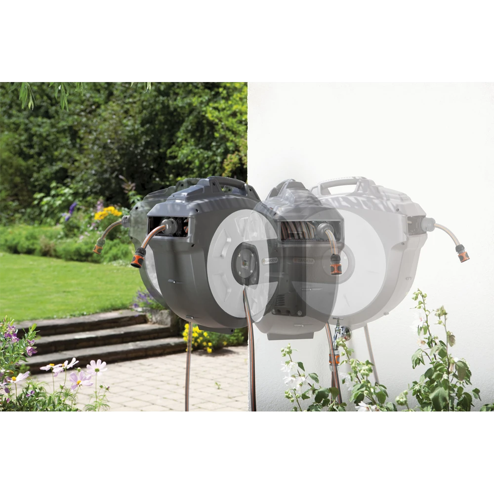 Roll-up Auto Met Broes - 35m - Wit - Gardena 6 Roll-up Auto Met Broes - 35m - Wit - Gardena - Afbeelding 4
