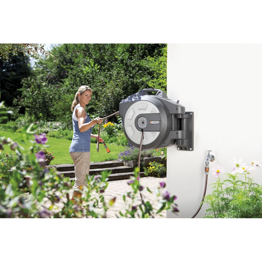 Roll-up Auto Met Broes - 35m - Wit - Gardena 7 Roll-up Auto Met Broes - 35m - Wit - Gardena - Afbeelding 5