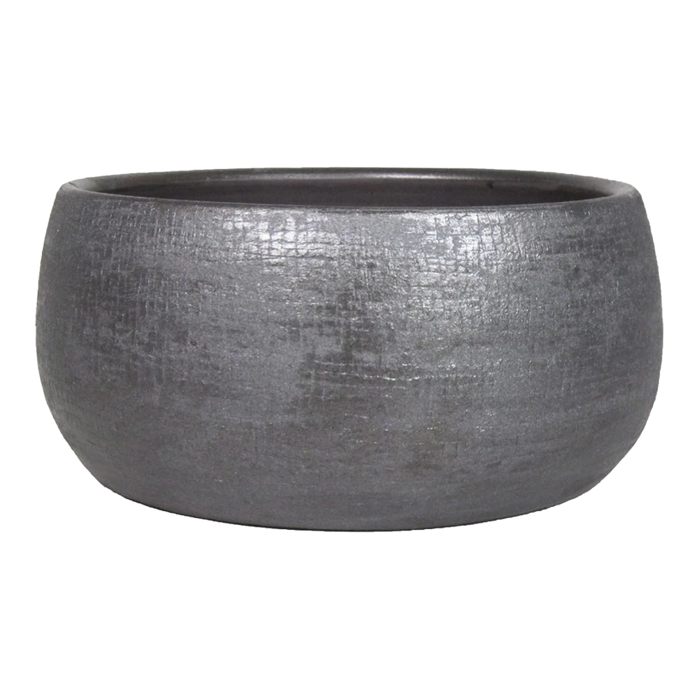 Plantenschaal Mira - D29 X H14cm - Antraciet 3 Plantenschaal Mira - D29 X H14cm - Antraciet