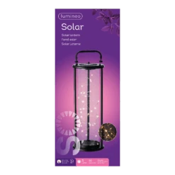 Lumineo Solar Lantaarn - LED - D15 X H42cm - Zwart
