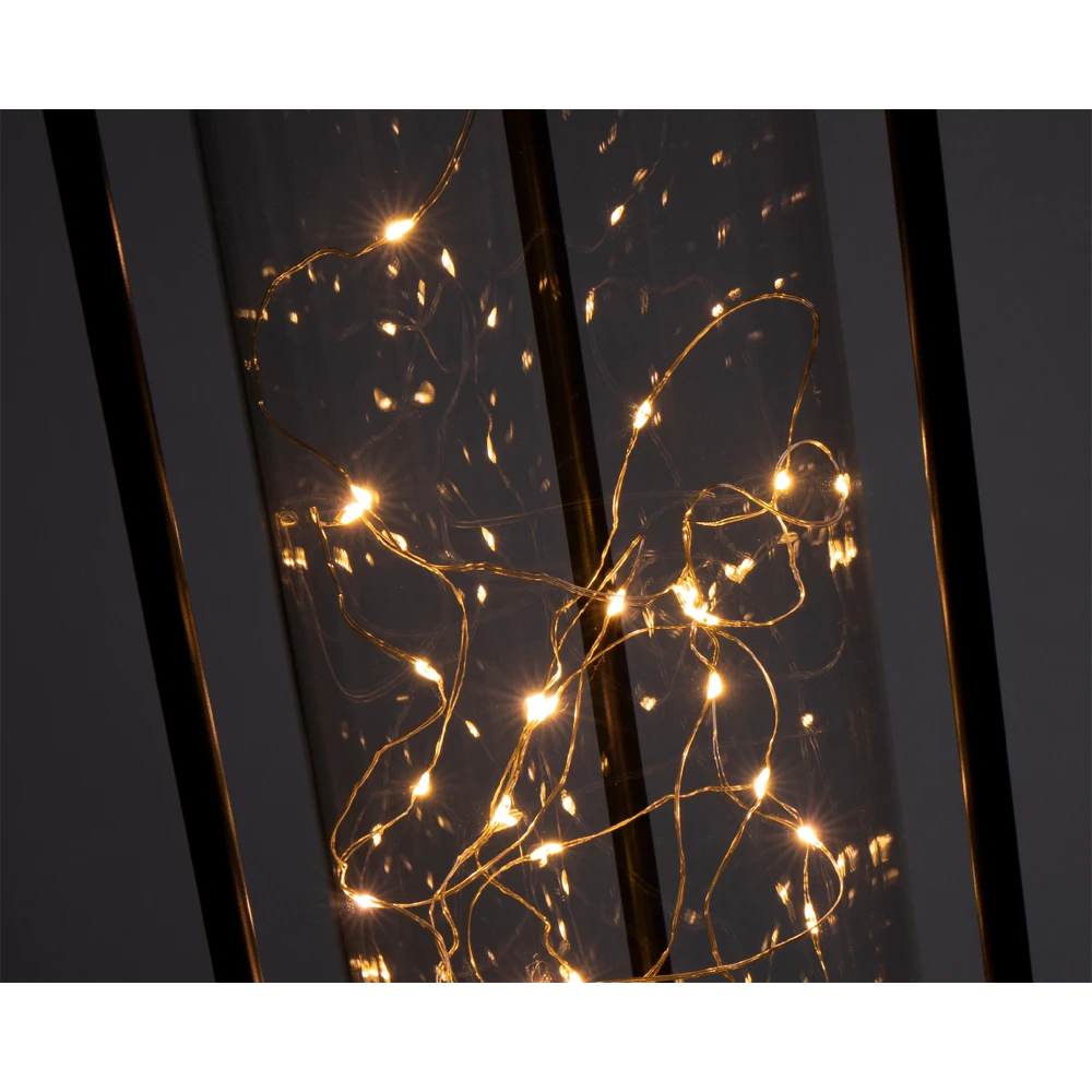 Lumineo Solar Lantaarn - LED - D15 X H42cm - Zwart 6 Lumineo Solar Lantaarn - LED - D15 X H42cm - Zwart - Afbeelding 4