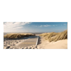 Tuinposter Houtenpad In Duin - 110x45cm