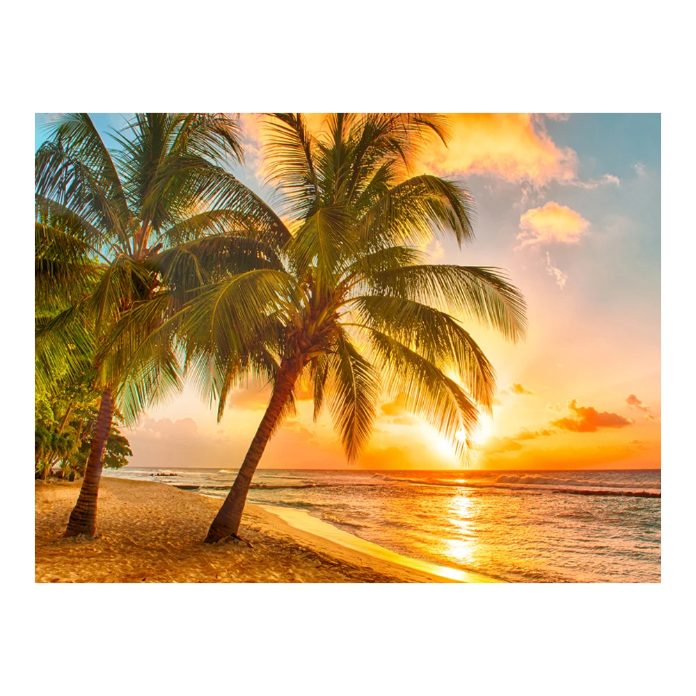 Tuinposter Strand Ondergaande Zon - L - 120x90cm 3 Tuinposter Strand Ondergaande Zon - L - 120x90cm