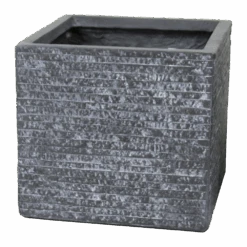 Plantenbak Utah Cubi - L56 X B56 X H46cm - Donkergrijs