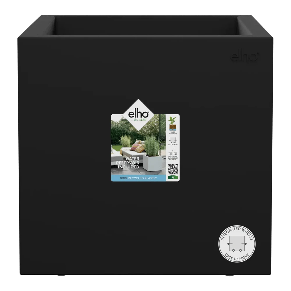 Elho Vivo Next Vierkant Wielen 30cm - Living Black 7 Elho Vivo Next Vierkant Wielen 30cm - Living Black - Afbeelding 5