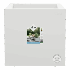 Elho Vivo Next Vierkant Wielen 40cm - Wit -Tuinbenodigdheden vivo next vierkant wielen 40cm wit 4 1